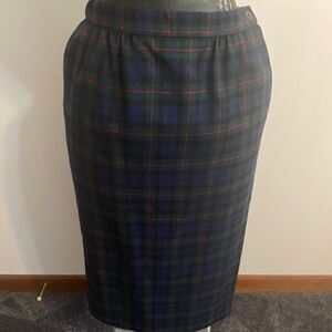 Pendleton Vintage 90's Authentic Argyle Tartan Plaid Pencil skirt, size 10